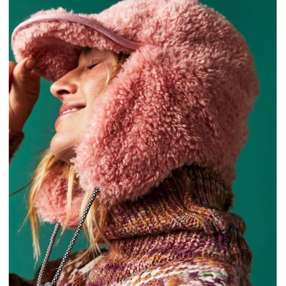Free people KANGOL pink trapper hat new without tags one size - Picture 8 of 10
